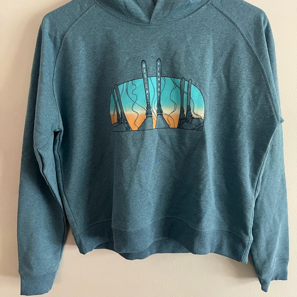 Teal Graphic Hoodie- Ski Goggle